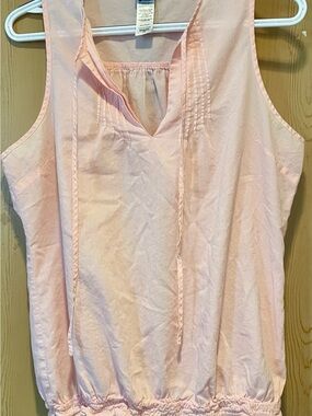 Patagonia Organic Cotton Pintuck Sleeveless Blouse Tank Top